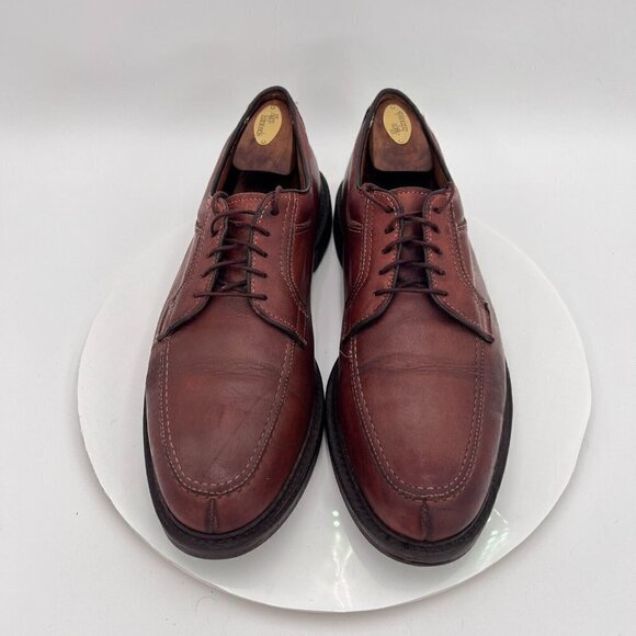 Allen Edmonds Wilbert Men Size 10.5 C Brown Leather Moc Toe Derby Dress Shoes - Picture 1 of 14